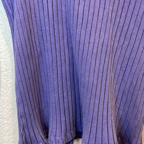 NEW Knox Rose Slim Fit Long Sleeve Ribbed T-Shirt in Blue Size Large - Picture 3 of 6